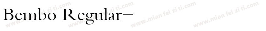 Bembo Regular字体转换